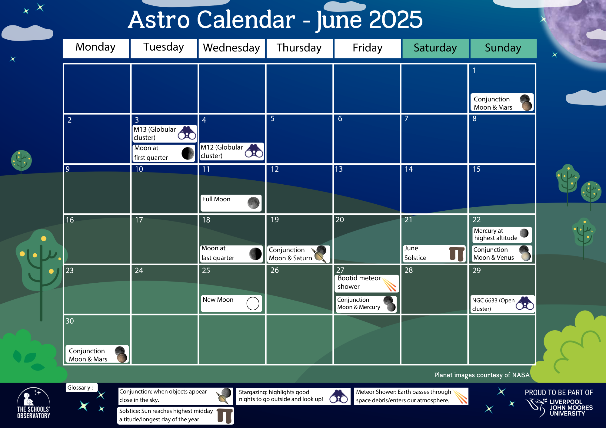 Image of February's Astro Calendar